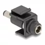 Moduł Keystone DeLOCK DC 5.5 x 2.5 mm żeński na DC 5.5 x 2.1 mm męski czarny