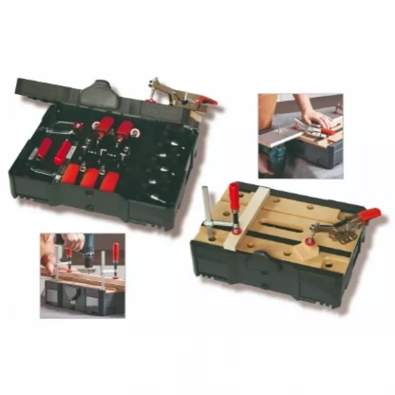 Zacisk przegubowy BESSEY STC-S-MFT Czarny Czerwony Srebrny Drewno 14 szt.