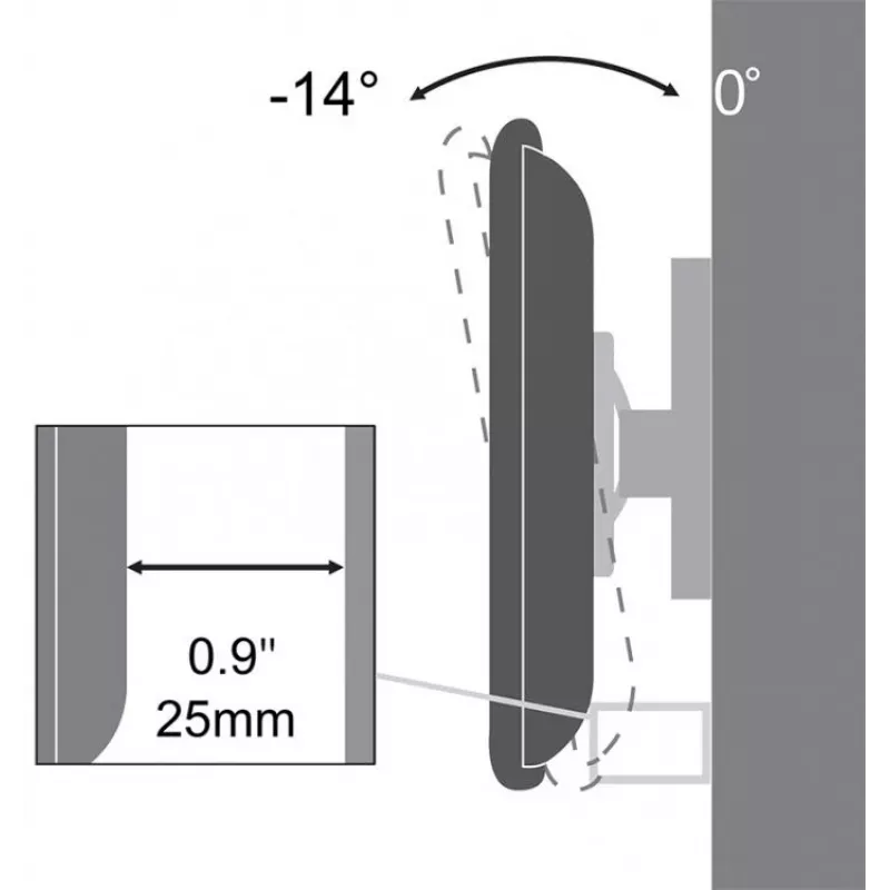 Uchwyt Sbox PLB-3422T do telewizora LED 23-43 cale, 35 kg, z regulacją nachylenia