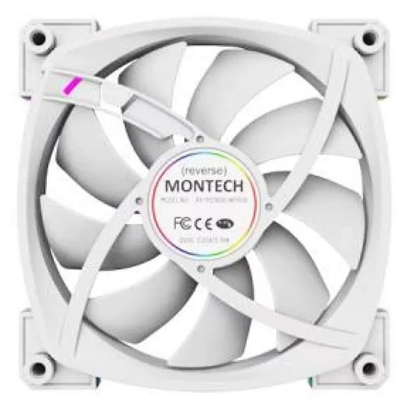 Wentylator do obudowy komputera Montech RX120 PWM 12 cm biały 3 szt.