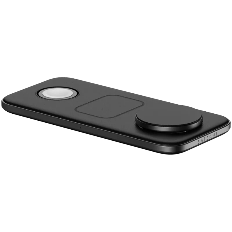 SATECHI Qi2 Trio Wireless Charging Pad - z wtyczkami typu A, C, G