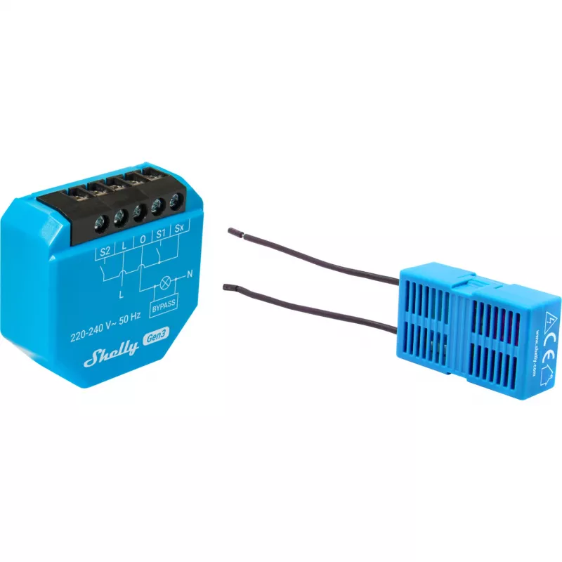 Kontroler oświetlenia WiFi Shelly Shelly_1L_Gen3 — 1-kanałowy moduł bez przewodu neutralnego, 220–240 V, Wi‑Fi/Bluetooth, 802.11 b/g/n