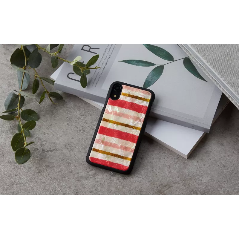 Etui na smartfona iKins do iPhone XR — krótki wzór ciastka, czarne