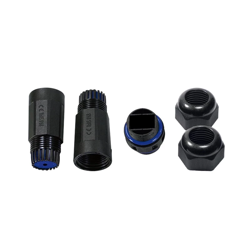 LogiLink IP68 Outdoor-Enclosure for Keystone Module and Couplers, tworzywo sztuczne, poliamid, czarny, IP68, 140 mm, 36 mm, 36 mm