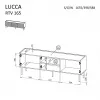 Cama LUCCA 3D szafka TV 165x40x59 czarny