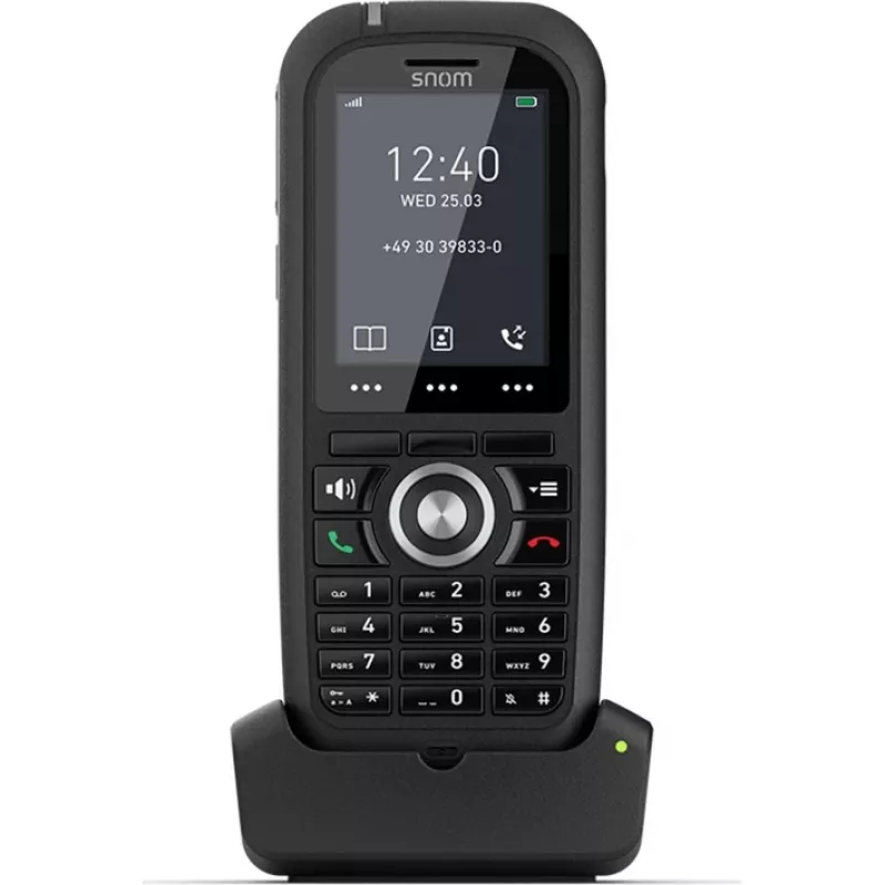 Słuchawka telefoniczna DECT Snom M80 z identyfikacją rozmówcy, czarna
