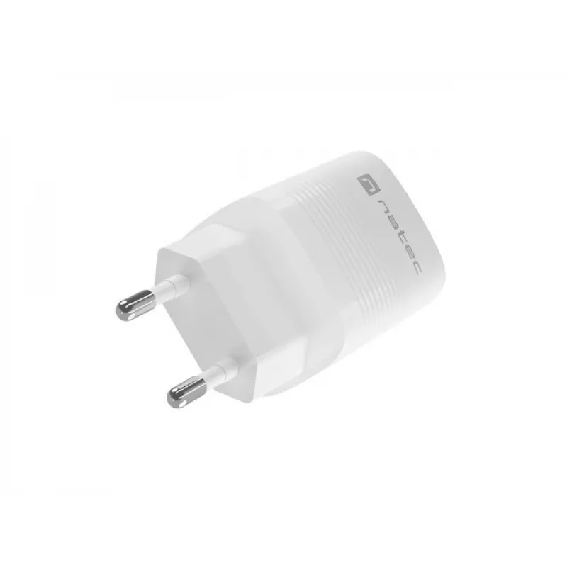Przewodowa ładowarka do urządzeń mobilnych NATEC NUC-2140, 30W, USB-C PD 3.0 + USB-A, Samsung AFC, Biała