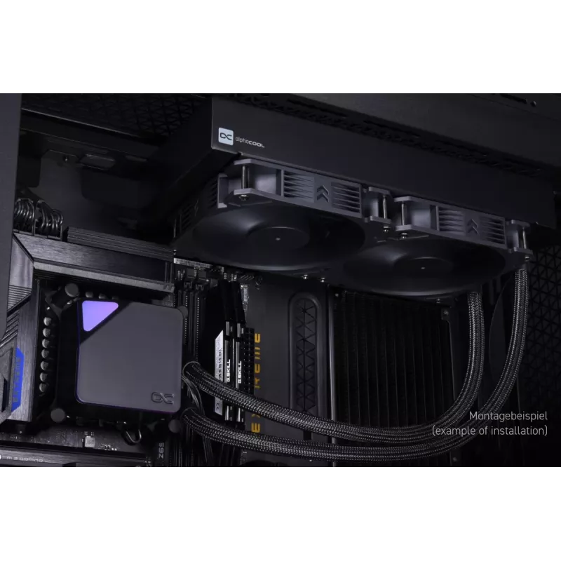 All-in-one liquid cooler Alphacool Core Ocean T38 AIO 280mm 14 cm Czarny