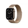 Apple Watch Series 11 GPS + Cellular 46mm Koperta z tytanu w kolorze złotym z paskiem Gold Milanese Loop – S/M (MFD74ZR/A)