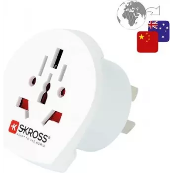 Skross 1.500222-E Adapter podróżny CA W na AUS/CHINY (1.500222-E)