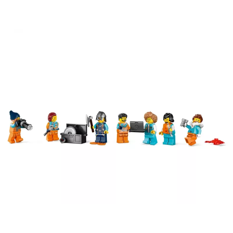 Zabawka konstrukcyjna LEGO City Statek Badawczy Arktyczny 60368 — 815 elementów, 7+ lat, zawiera 4 minifigurki