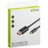 Kabel Goobay USB-C na DisplayPort - pozłacane złącza, rozdzielczości Ultra HD do 4K @ 60 Hz, adapter Thunderbolt 3/4 typu C na DP, kompatybilny z