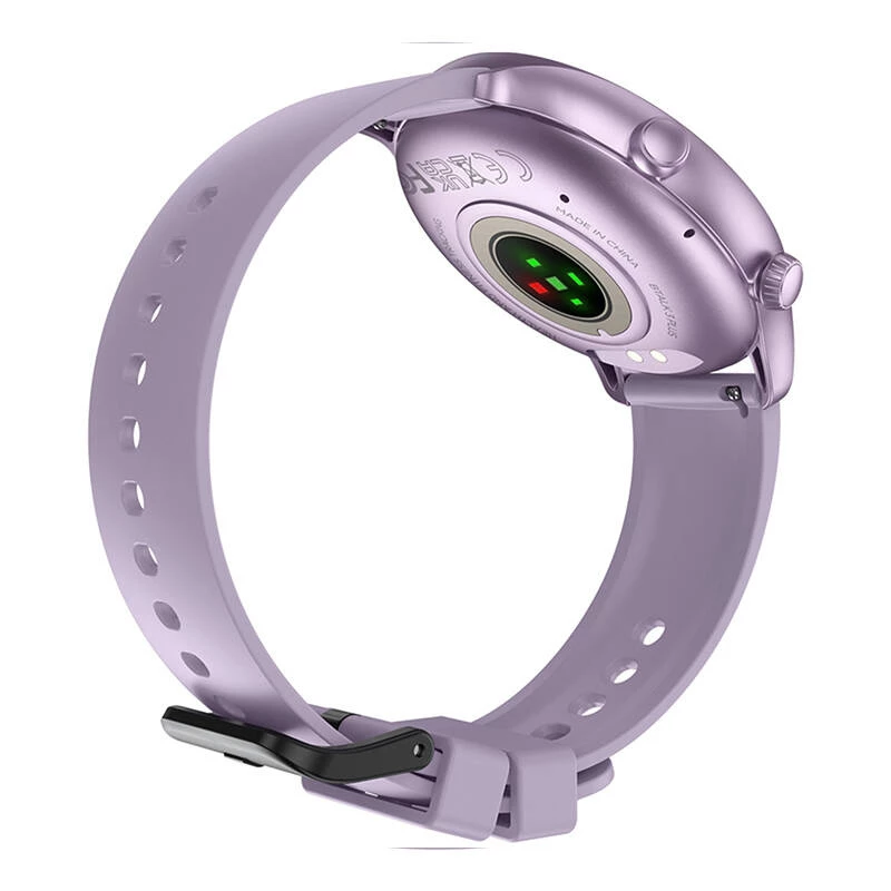 Smartwatch Zeblaze Btalk 3 Plus — 1,39 cala (3,53 cm) IPS 360×360 px, ekran dotykowy, pasek silikonowy, fioletowy