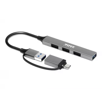 PORT CONNECT | HUB USB-C/USB-A 4 porty USB-A 3.0 5Gbps | 900160