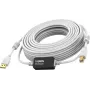 Kabel USB 2.0 Vision biały 15 m USB A na USB B 0,48 Gbit/s