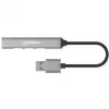 Manhattan USB-A 4-Portowy Hub, 4x porty USB-A (1x USB 3.2 Gen1 5 Gbps aka USB 3.0, 3x USB 2.0 480 Mbps), zasilany z portu USB (nie wymaga zewnętrznego zasilacza), Aluminium
