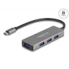 DeLOCK 63173 Hub USB Type-C 5000 Mbit/s Czarny