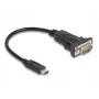 DeLOCK Adapter USB Type-C na RS-232 D-Sub 9 pin męski 0,25 m