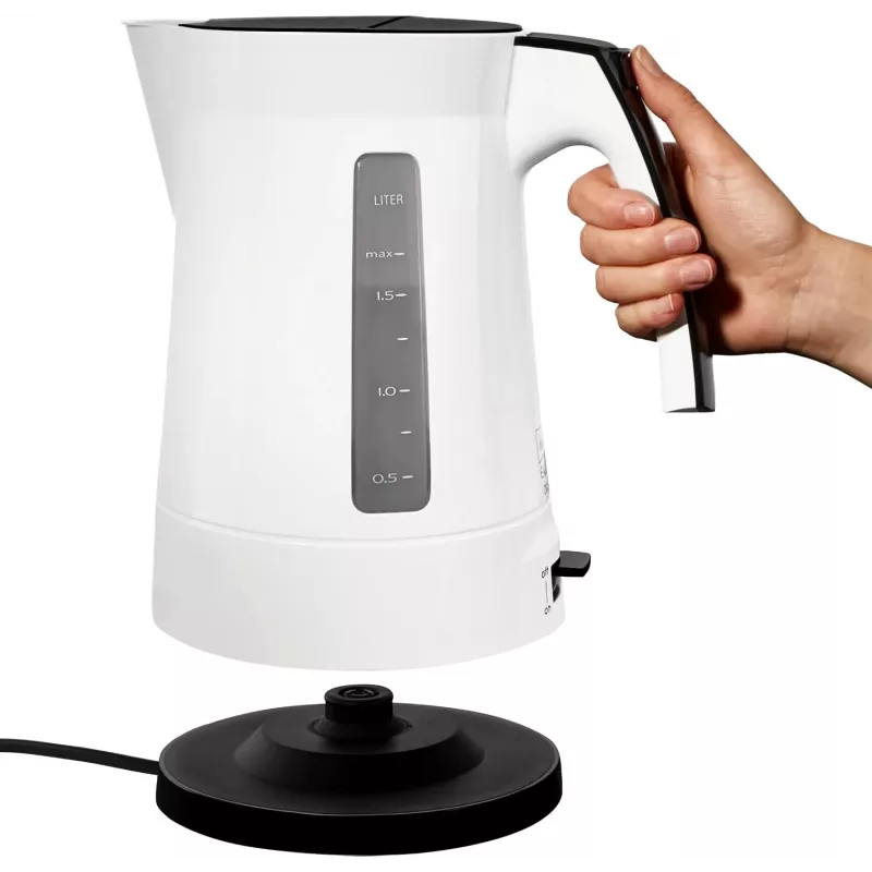 Czajnik elektryczny Melitta Enjoy Aqua 1.7 L 2400 W Czarny Biały