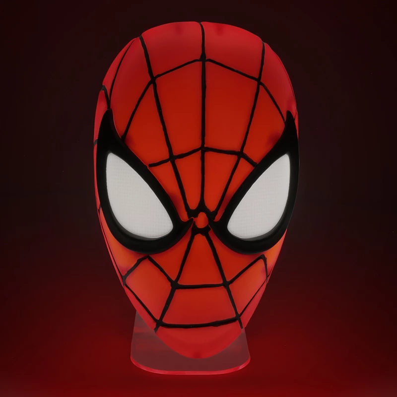 Lampa stołowa Paladone Spiderman Mask Light — tematyczna lampka w kształcie maski Spider-Mana, zasilana przez USB LED, kompaktowa lampka nocna
