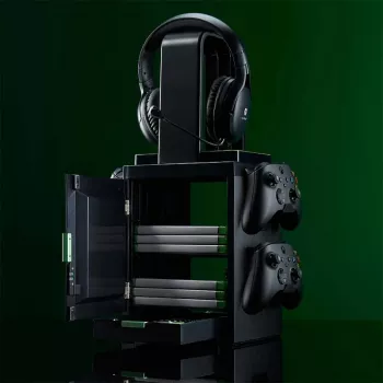 Numskull Games Official Xbox Gaming Locker, uchwyt na dyski do gier, Xbox, czarny, przewodowy