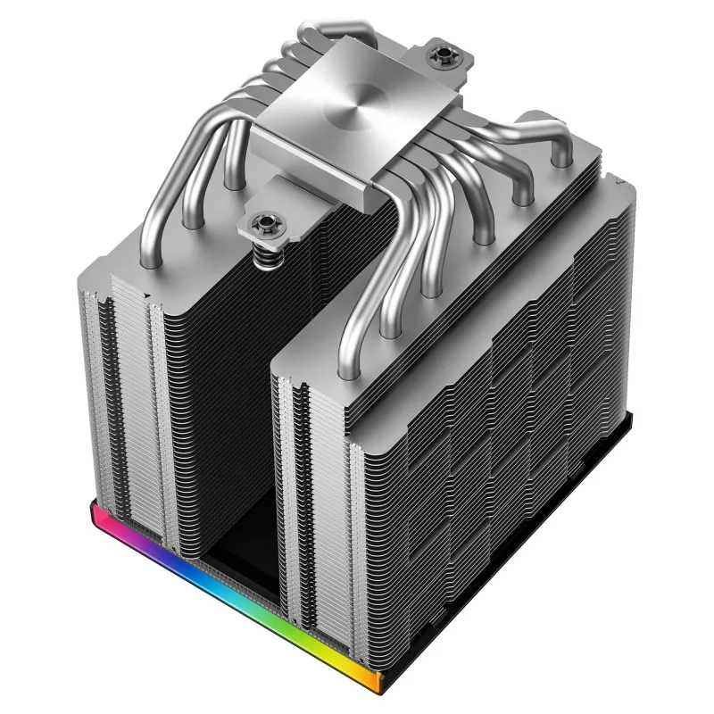 Chłodnica powietrza CPU DeepCool AK620 Digital SE, dwuwieżowa, 6x rurki cieplne Ø6mm, 2x wentylatory 120mm PWM, RGB, wysokość 161 mm