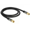 Kabel koncentryczny RG-6/U DeLOCK 88922 1 m IEC Czarny
