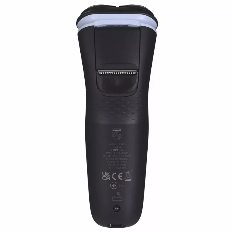 Golarka elektryczna rotacyjna Philips 3000X Series X3003/00 — 3-głowicowa, mokra i sucha, akumulator NiMH, 40 min pracy