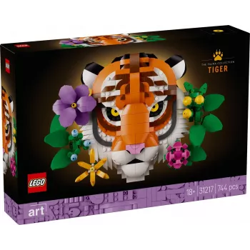 Zabawka konstrukcyjna LEGO Art Fauna Collection Zestaw Tygrys 31217 - model tygrysa do zbudowania