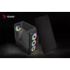 Obudowa PC Cube SAVIO Noctis Glass RGB — Czarny, ATX/Micro-ATX, 210×410×450 mm, 3×120 mm wentylatory z przodu