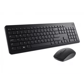 Klawiatura i mysz DELL - KM3322W - ukraiński (QWERTY), pełnowymiarowa (100%), bezprzewodowa, RF Wireless, QWERTY, czarna, mysz w zestawie