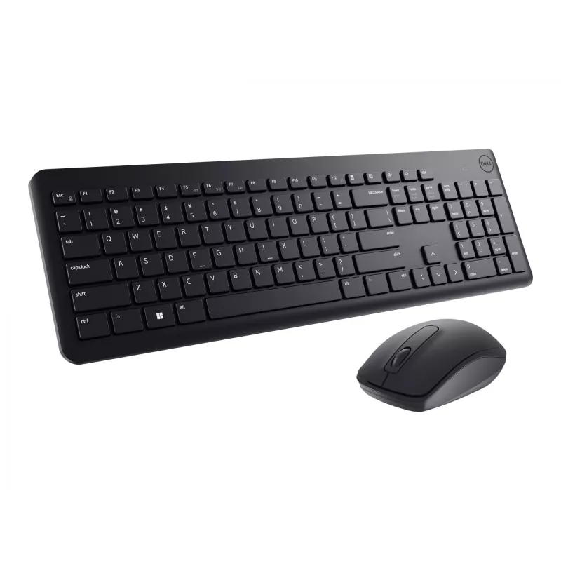 Klawiatura i mysz DELL - KM3322W - ukraiński (QWERTY), pełnowymiarowa (100%), bezprzewodowa, RF Wireless, QWERTY, czarna, mysz w zestawie