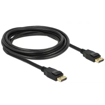 Kabel DisplayPort Delock — DisplayPort (wtyk) do DisplayPort (wtyk) — 3 m — zatrzaskowy — czarny