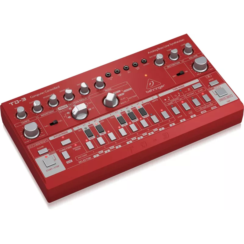 Analog synthesizer Behringer TD-3-RD czerwony 9V DC