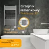 Elektryczny grzejnik łazienkowy Adler AD 7824 600 W, biały, IP24, do montażu na ścianie, 500×900 mm