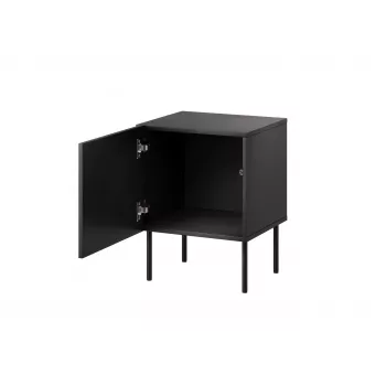 Nightstand Cama Meble SIENA set of 2, 44.5×40×59 cm, Czarny matt, MDF and particle board