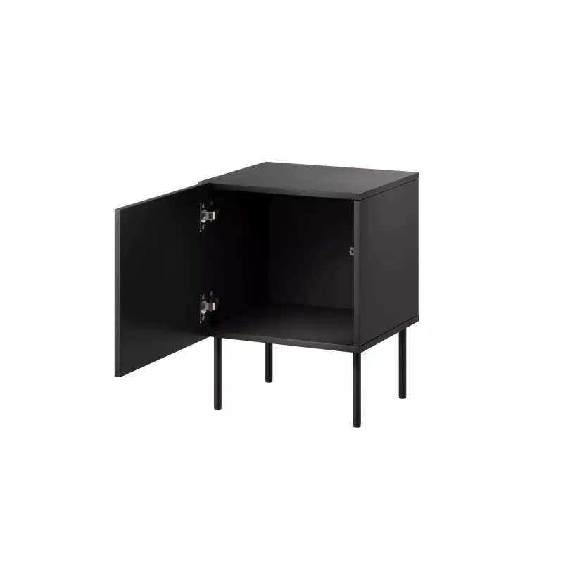 Nightstand Cama Meble SIENA set of 2, 44.5×40×59 cm, Czarny matt, MDF and particle board