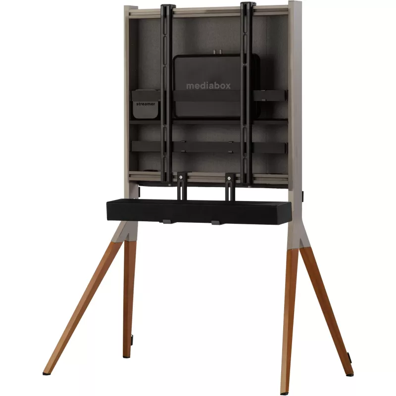 One for All Falcon Universal WM 7481 - stojak - pod telewizor LCD / soundbar - orzech, szaro-grafitowy - przekątna ekranu: 81,3-177,8 cm (32-70)