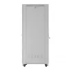 Szafa rack LANBERG FF01-8047-12SL 47U 800x1000 mm szara z przednimi i tylnymi drzwiami szklanymi oraz miejscem na panel LCD
