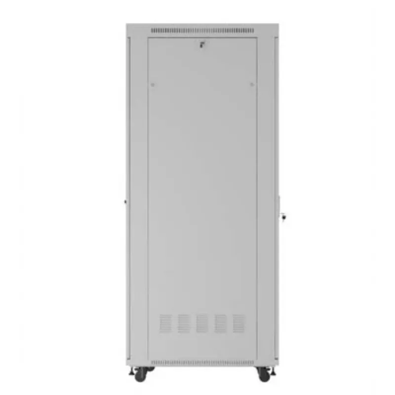 Szafa rack LANBERG FF01-8047-12SL 47U 800x1000 mm szara z przednimi i tylnymi drzwiami szklanymi oraz miejscem na panel LCD