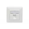 Digitus | Płyta ścienna do modułów Keystone, typ niemiecki, płyta środkowa 50x50 mm, ramka 80x80 mm | DN-93811
