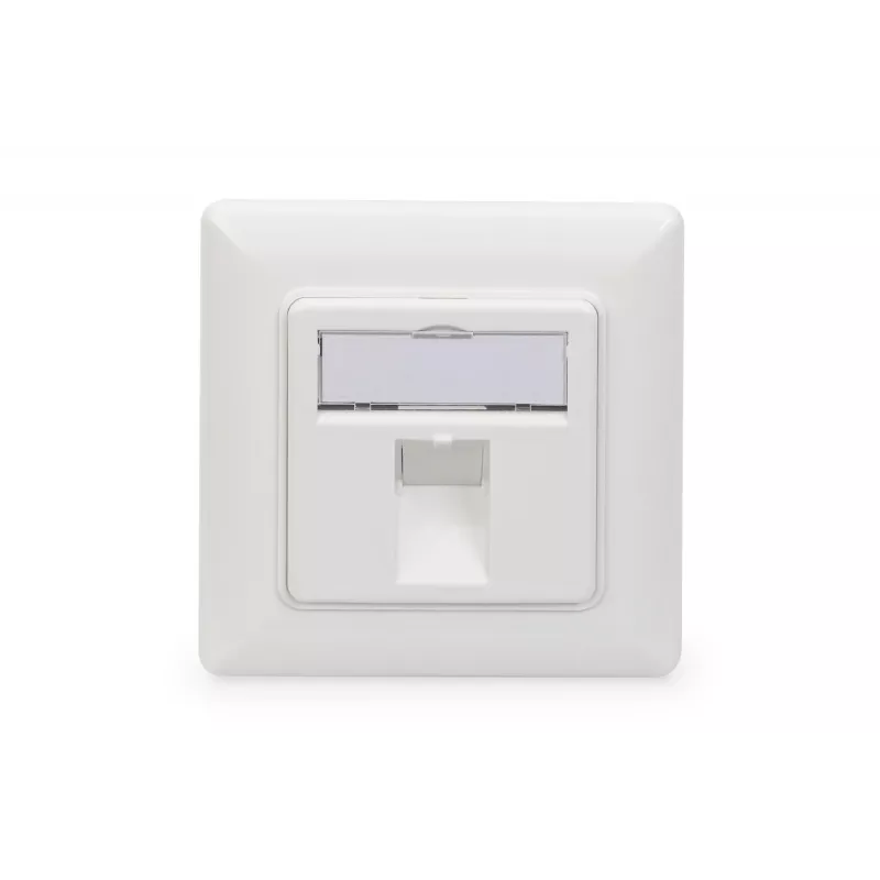 Digitus | Płyta ścienna do modułów Keystone, typ niemiecki, płyta środkowa 50x50 mm, ramka 80x80 mm | DN-93811