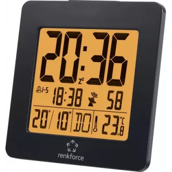 renkforce Funk Wecker 4161c12 Czarny Alarmzeiten 2 (1383425)