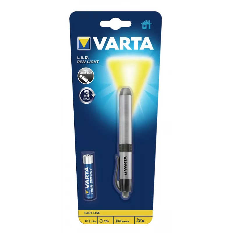 Varta -LEDPL - pin-Blinklicht - Srebrny - Aluminium - LED - 1 lampa - 3 lm