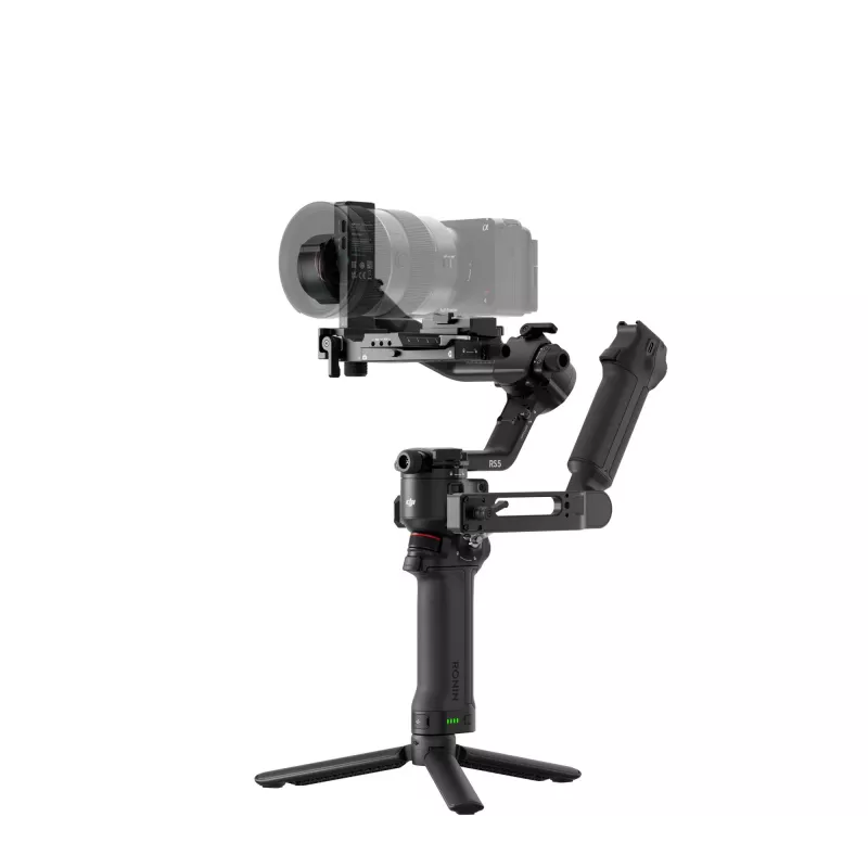 Stabilizator ręczny do kamery DJI RS 5 combo — aluminium, 30 h pracy na baterii, 1,46 kg, czarny