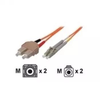 Tecline exertis Connect - kabel krosowy - SC wielomodowy (M) do LC wielomodowy (M) - 3 m - światłowód - 50/125 mikrometra - OM2 - pomarańczowy (85603)