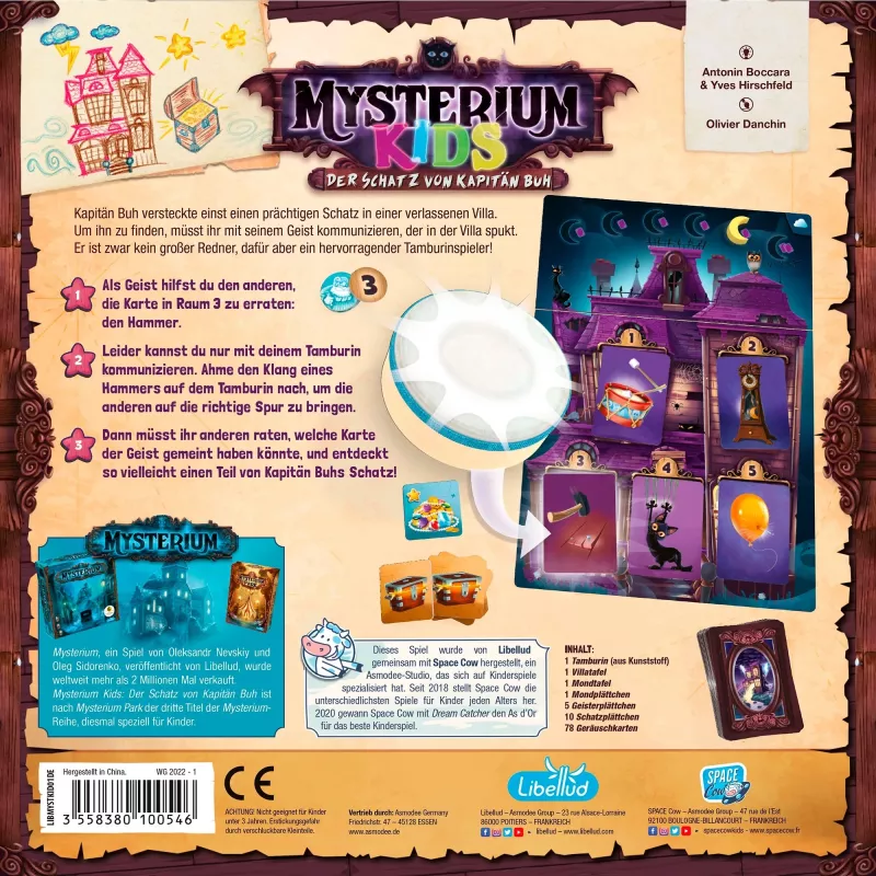 Mysterium Kids: Der Schatz of captain Buh, gra planszowa