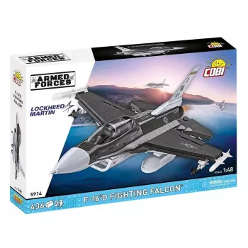 Zestaw konstrukcyjny Cobi F-16D Fighting Falcon, 436 elementów, skala nieokreślona