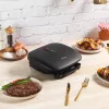 Grill elektryczny Petra PT4366MBLKVDE czarny z nieprzywierającą powierzchnią i regulacją temperatury