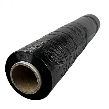 Folia stretch BESTPAK 23 µm czarna, szerokość rolki 1,5 m, rdzeń 1,2 cala, polietylen